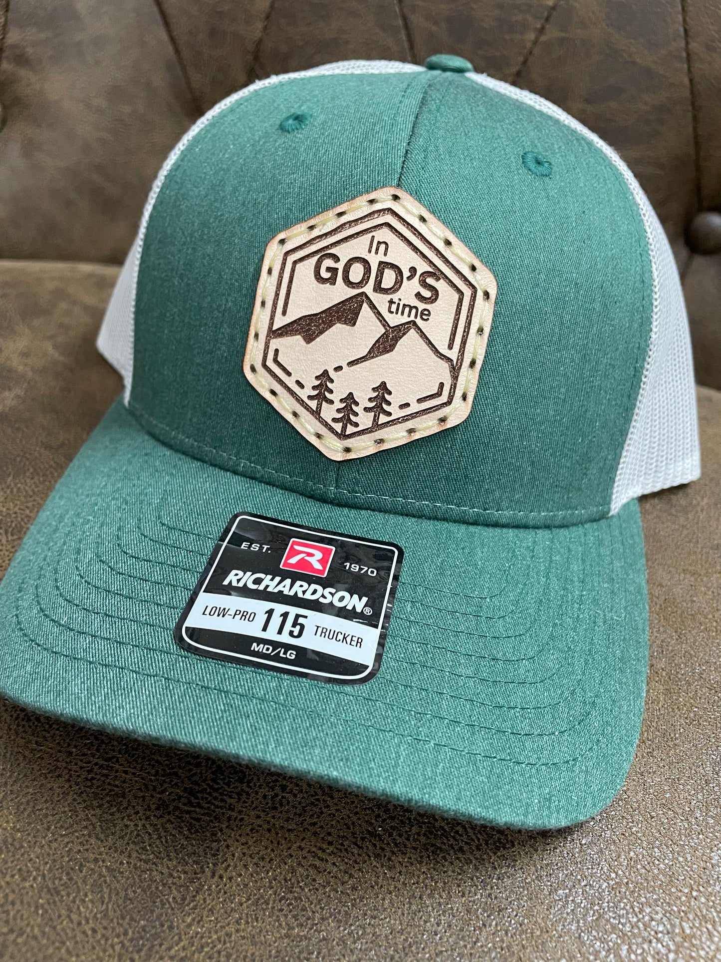 Leather Patch hat, tooled leather patch, custom patch hat, leather patch baseball cap, leather patch trucker hat, hat with leather patch