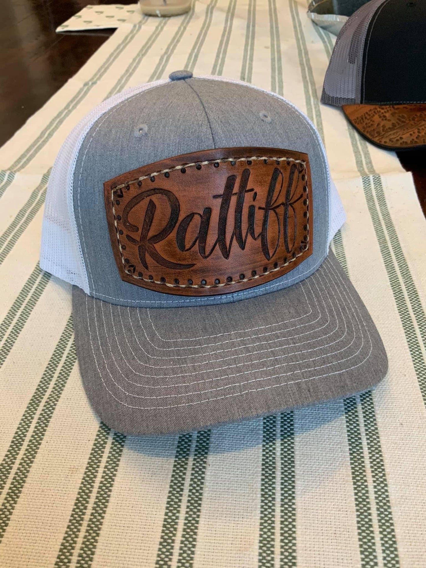 Custom leather patch hat, Company hat,  Personalized hat,  Personalized gift,  personalized gifts, Custom gifts,  anniversary gift, gift