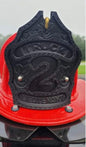Firefighter Shield, Hand tooled shield, Leather firefighter shield, Custom leather firefighter shield, Blacked out firefighter shield